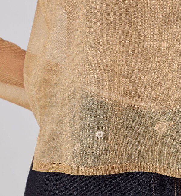 MACPHEE「ポリエステルシアー クルーネックプルオーバー」|ニット・セーター|