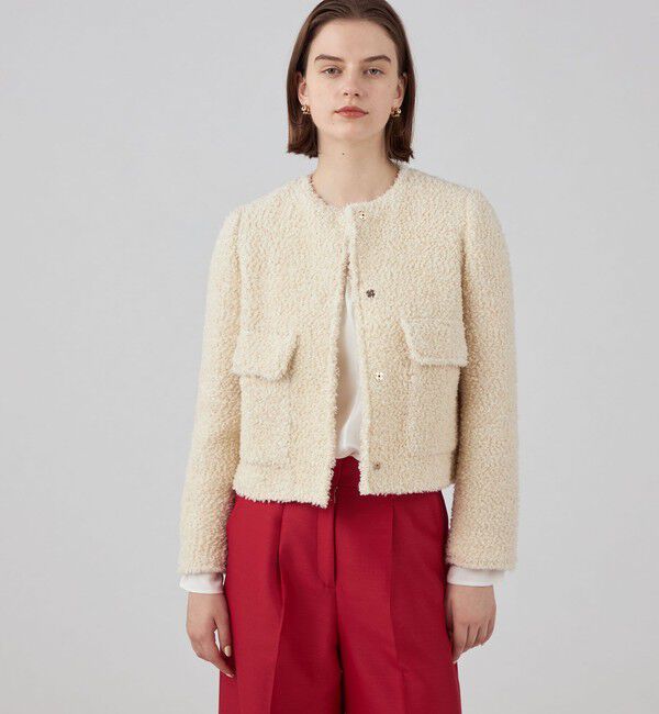 Ballsey「Giselle クルーネックジャケット」|ノーカラージャケット|