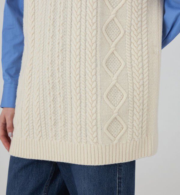 MACPHEE「ルレックスケーブル クルーネックベスト」|ベスト・ジレ|
