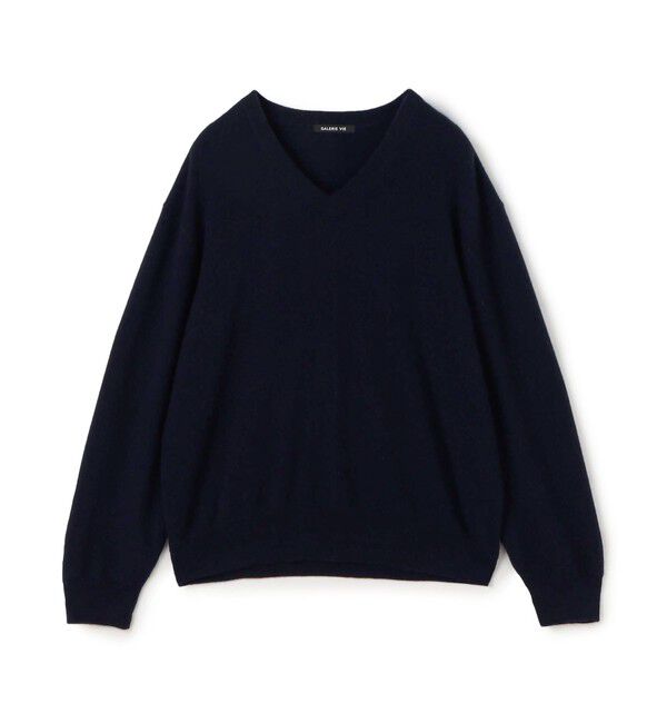 GALERIE VIE「スコットランドカシミヤ Vネックプルオーバー」|ニット・セーター|69 ネイビー