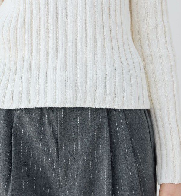 GALERIE VIE「ワイドリブ クルーネックプルオーバー」|ニット・セーター|