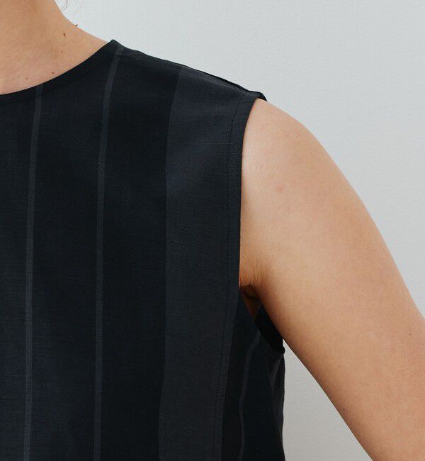 GALERIE VIE「リネンキュプラシルクコンパクト スリーブレス プルオーバーシャツ」|シャツ・ブラウス|