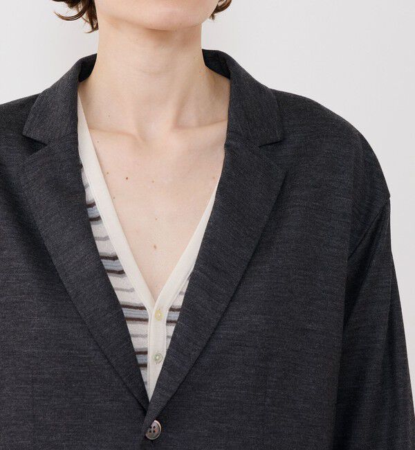 GALERIE VIE「ウォッシャブルウールジャージー ノッチドラペルジャケット」|テーラードジャケット|