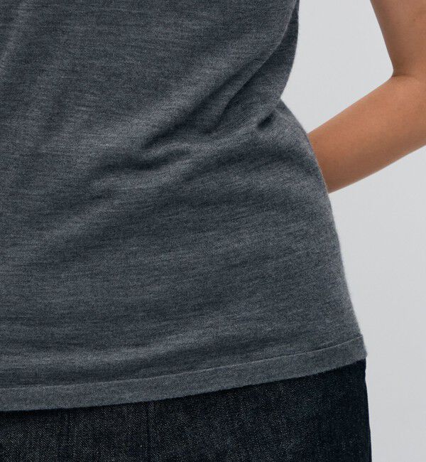 BACCA「カシミヤ ハーフスリーブプルオーバー」|ニット・セーター|