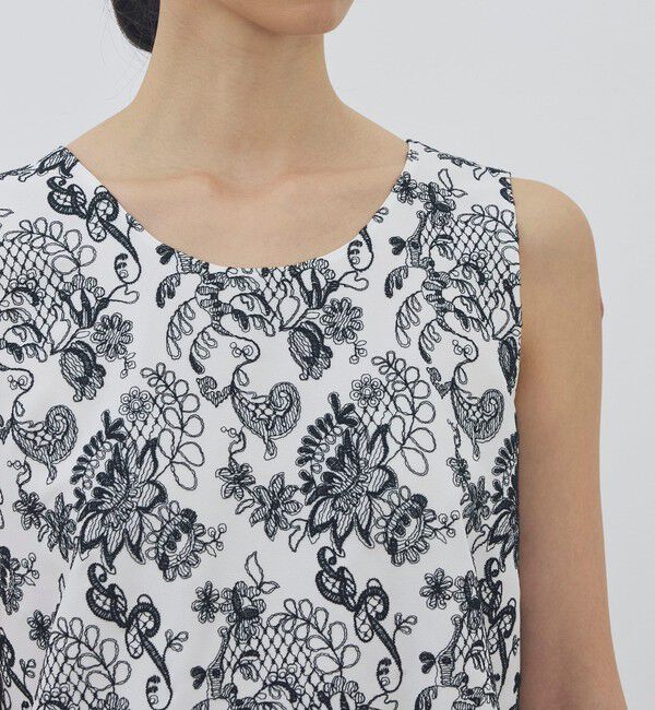 DES PRES「マリンレースエンブロイダリー ノースリーブトップス」|シャツ・ブラウス|