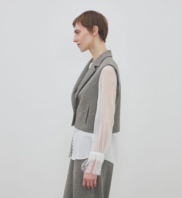 DES PRES「メランジジャージー ショートジレ」|ベスト・ジレ|