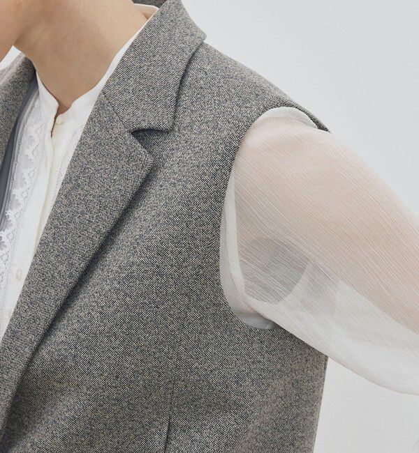 DES PRES「メランジジャージー ショートジレ」|ベスト・ジレ|