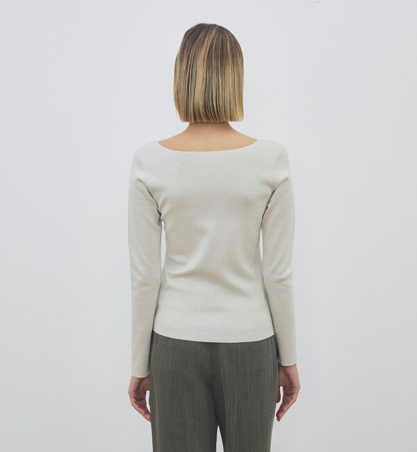 DES PRES「ハイツイストシルクストレッチ フロンタブルプルオーバー」|ニット・セーター|