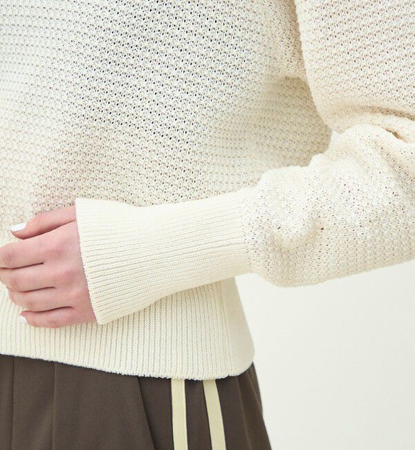 MACPHEE「ギマコットン スクエアネックプルオーバー」|ニット・セーター|