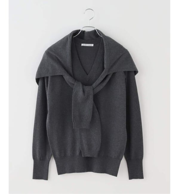 Plage「《名古屋店・WEB限定》R&rsquo;IAM スカーフレイヤードニット」|ニット・セーター|