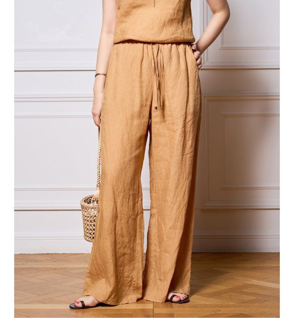 IENA LA BOUCLE「IENA LA BOUCLE リネンブロードイージーパンツ」|その他|ベージュ