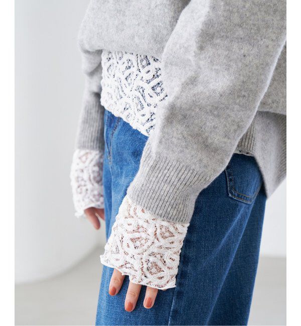 IENA「《追加3》ペイズリー ストレッチレースプルオーバー」|Tシャツ・カットソー|