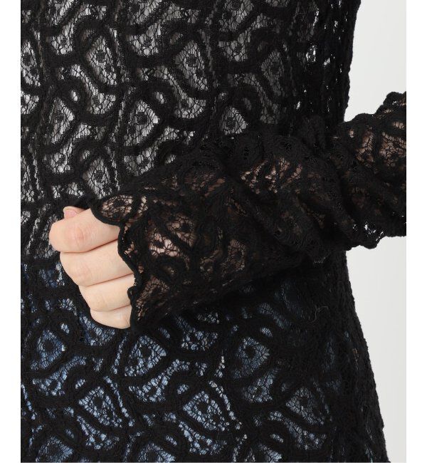 IENA「《追加3》ペイズリー ストレッチレースプルオーバー」|Tシャツ・カットソー|
