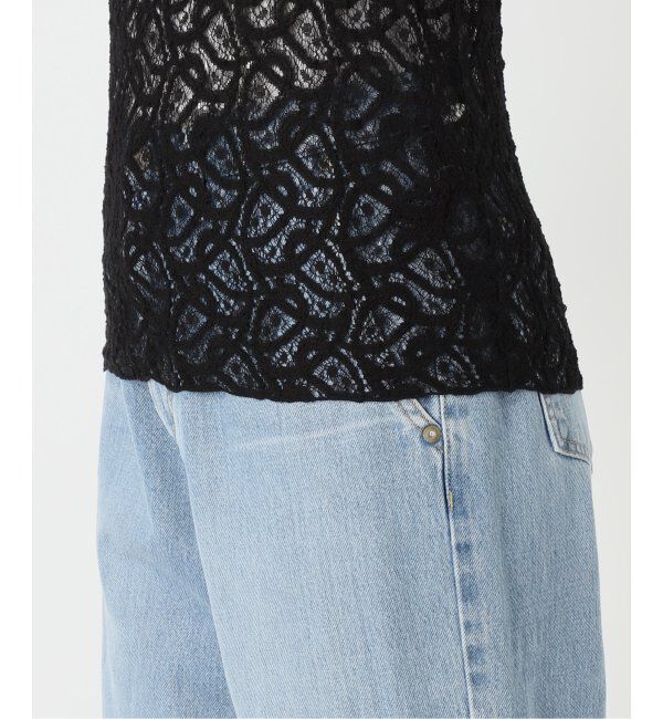 IENA「《追加3》ペイズリー ストレッチレースプルオーバー」|Tシャツ・カットソー|