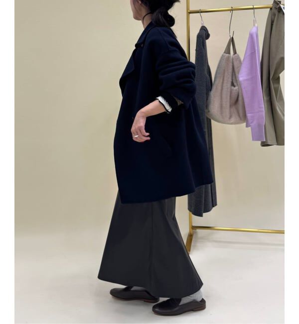 SLOBE IENA「フェイクレザーフレアスカート」|スカート|