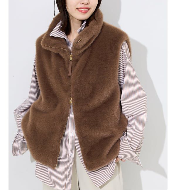 SLOBE IENA「ミンクエコファーベスト」|ダウンベスト・ベスト|