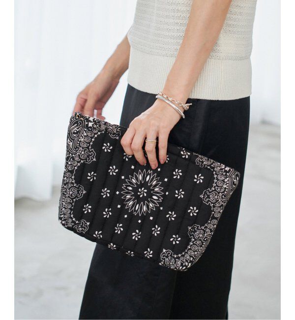 IENA「MALUS/マリュス BANDANA QUILTING POUCH ポーチ」|ポーチ|
