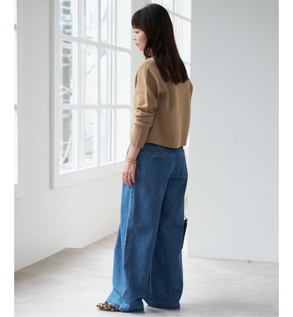 SLOBE IENA「《セットアップ対応可》コットンダブルフェイスカーディガン」|カーディガン|