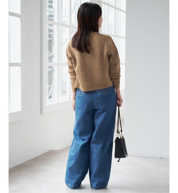 SLOBE IENA「《セットアップ対応可》コットンダブルフェイスカーディガン」|カーディガン|