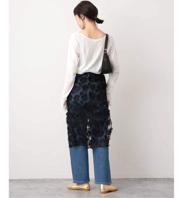 SLOBE IENA「《追加7》miller SLOBE別注 SHEER RIB クルーネック」|Tシャツ・カットソー|