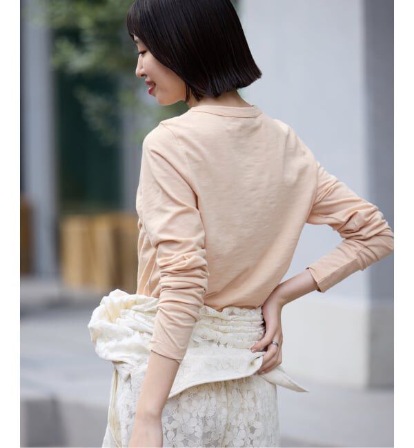 SLOBE IENA「シアー天竺クルーネックロンTEE」|Tシャツ・カットソー|