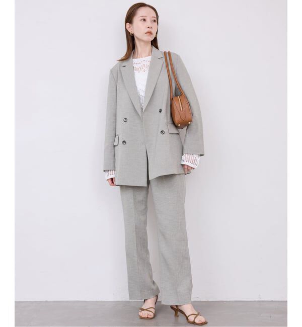 SLOBE IENA「《セットアップ対応可/3サイズ展開》ウォッシャブルツイルストレートパンツ」|その他|