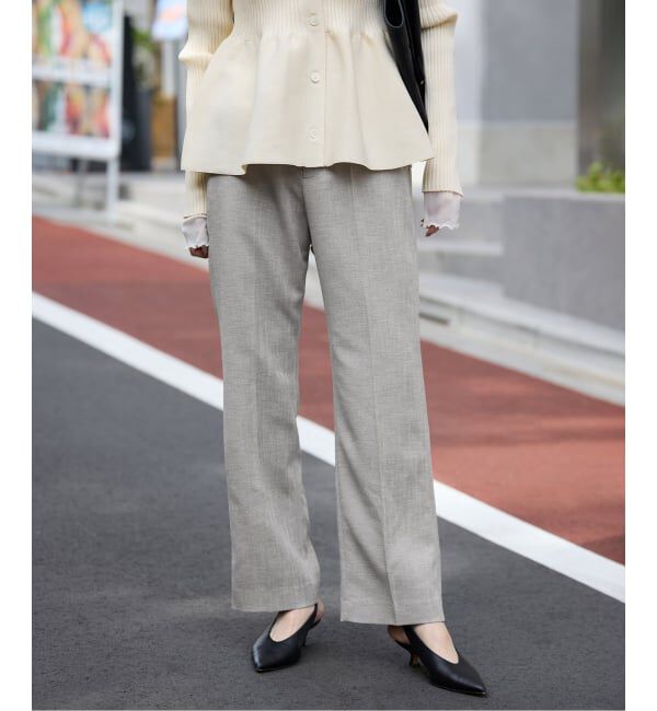 SLOBE IENA「《セットアップ対応可/3サイズ展開》ウォッシャブルツイルストレートパンツ」|その他|