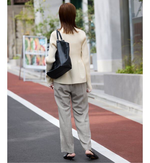 SLOBE IENA「《セットアップ対応可/3サイズ展開》ウォッシャブルツイルストレートパンツ」|その他|