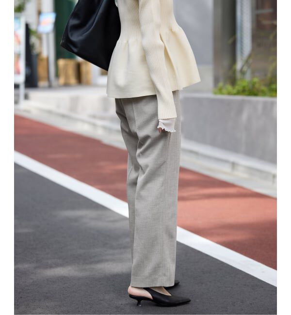 SLOBE IENA「《セットアップ対応可/3サイズ展開》ウォッシャブルツイルストレートパンツ」|その他|