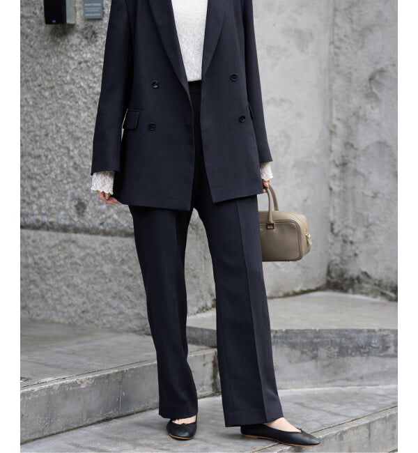 SLOBE IENA「《セットアップ対応可/3サイズ展開》ウォッシャブルツイルストレートパンツ」|その他|