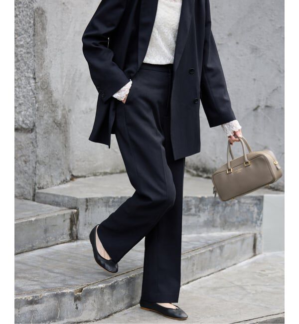 SLOBE IENA「《セットアップ対応可/3サイズ展開》ウォッシャブルツイルストレートパンツ」|その他|