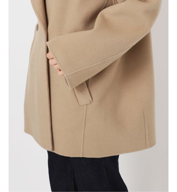 SLOBE IENA「《追加》souple wool ダブルフェイスミドルコート」|ピーコート|