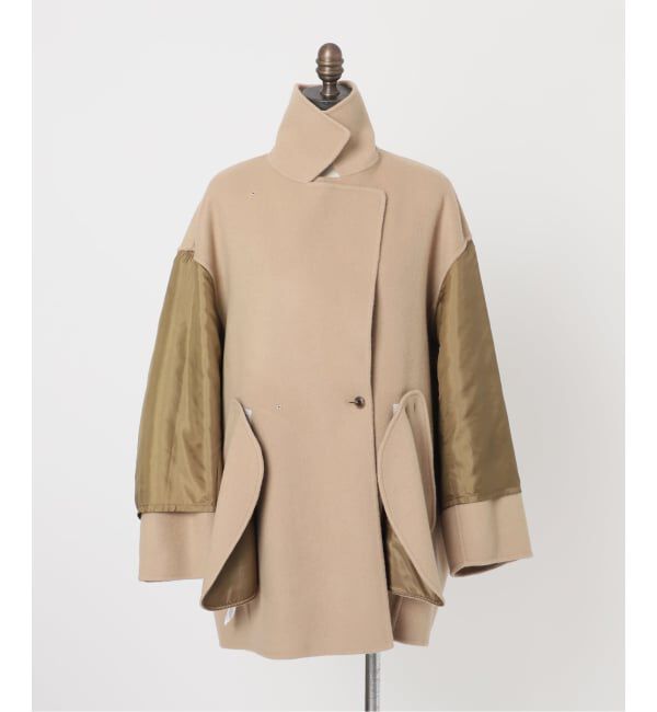 SLOBE IENA「《追加》souple wool ダブルフェイスミドルコート」|ピーコート|