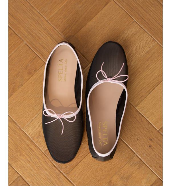 IENA LA BOUCLE「SPELTA/スペルタ 別注メッシュバレエシューズ」|バレエシューズ|ブラック A