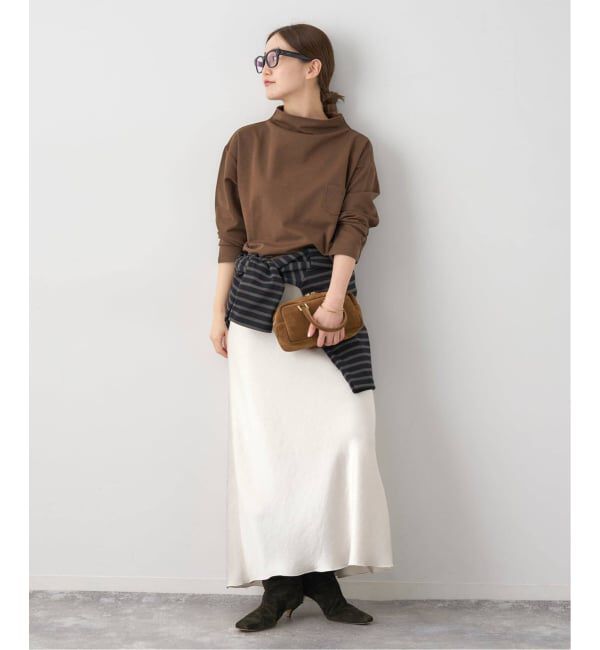 IENA「《追加16》ダブルサテンスカート」|スカート|