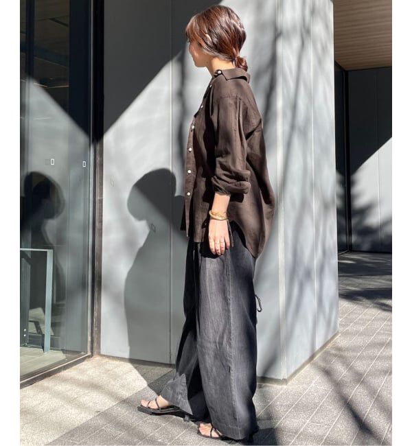 SLOBE IENA「《追加予約》リネンコットンレギュラーシャツ」|シャツ・ブラウス|