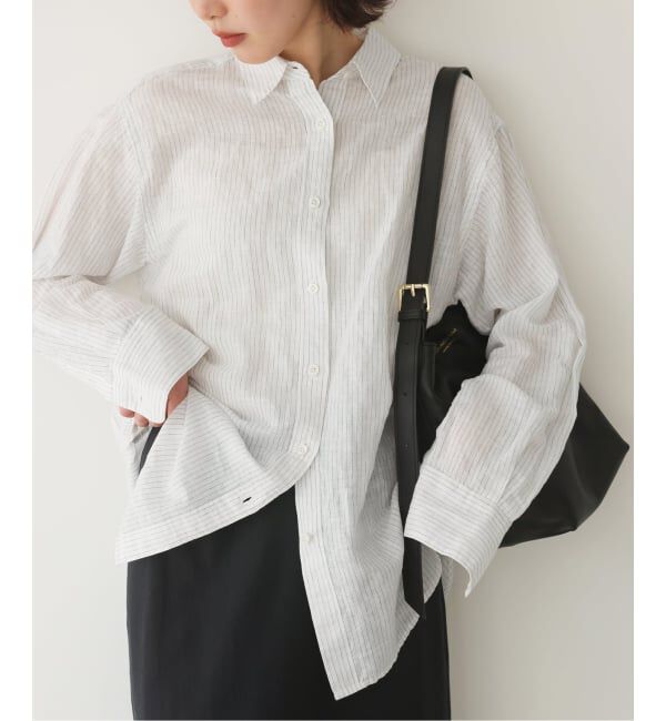 SLOBE IENA「《追加予約》リネンコットンレギュラーシャツ」|シャツ・ブラウス|