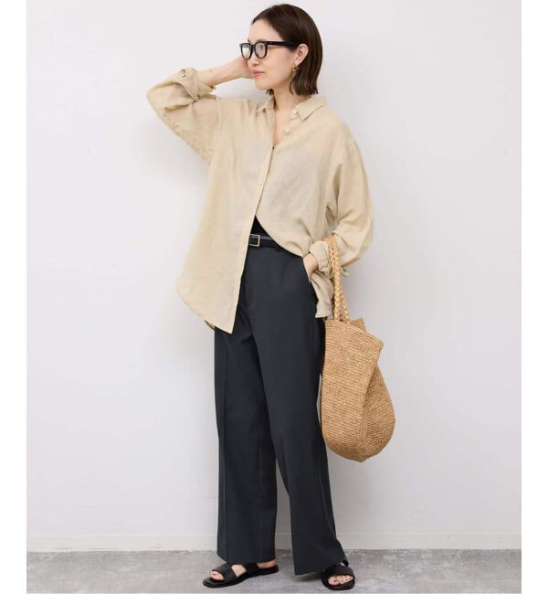 SLOBE IENA「《追加予約》リネンコットンレギュラーシャツ」|シャツ・ブラウス|