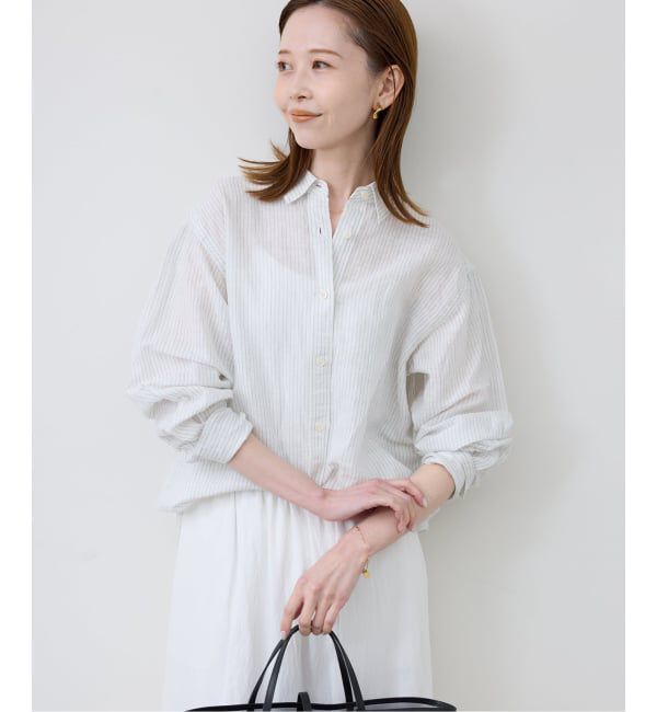SLOBE IENA「《追加予約》リネンコットンレギュラーシャツ」|シャツ・ブラウス|