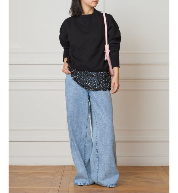 IENA LA BOUCLE「IENA LA BOUCLE ソフトデニムシルエットパンツ」|デニム|