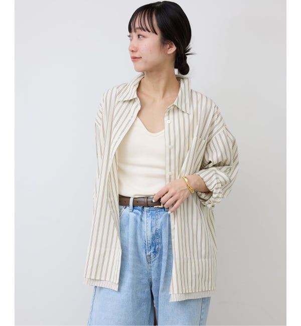 SLOBE IENA「ストライプレイヤーシャツ」|シャツ・ブラウス|