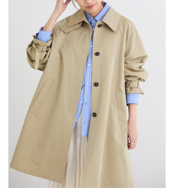 IENA「撥水Fly Frontステンカラーコート」|ステンカラーコート|