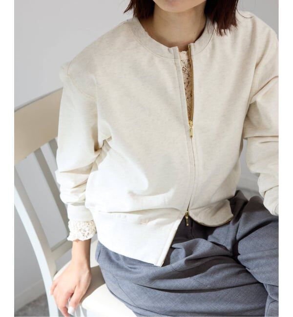 IENA「《追加》ジップオープン2WAYスウェットプルオーバー」|スウェット・ジャージ|