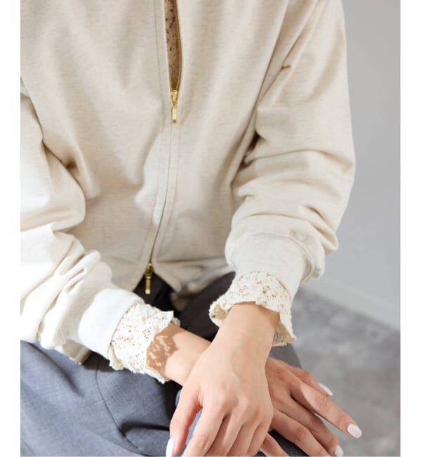 IENA「《追加》ジップオープン2WAYスウェットプルオーバー」|スウェット・ジャージ|