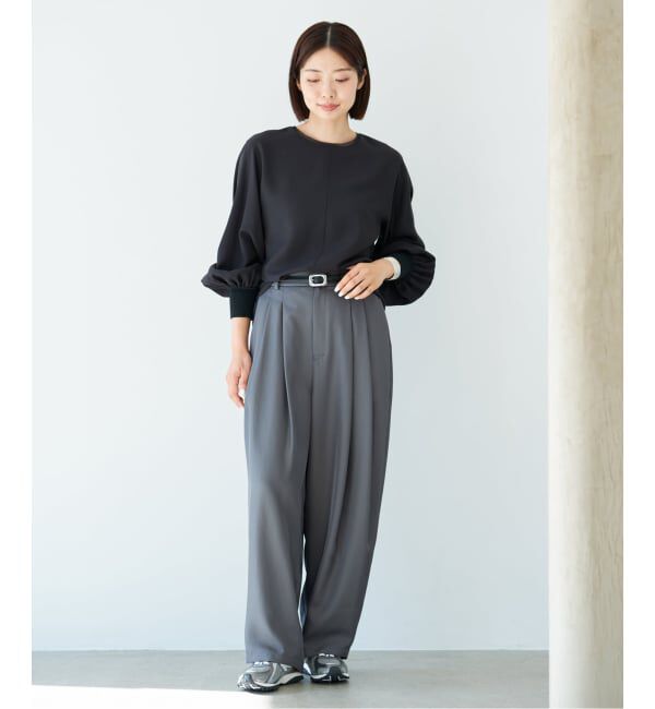 IENA「《予約》クルーネックシアーリブブラウス」|シャツ・ブラウス|