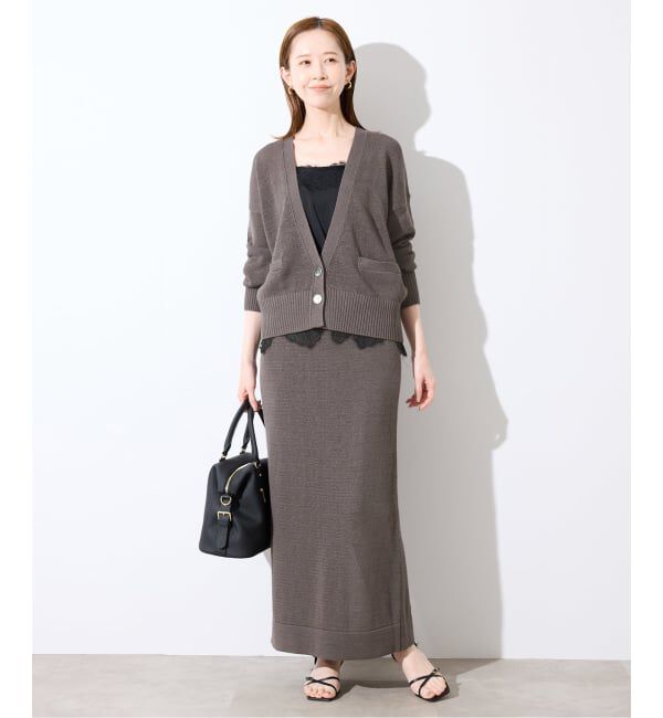 SLOBE IENA「《追加予約》テープヤーンVネックカーディガン」|カーディガン|