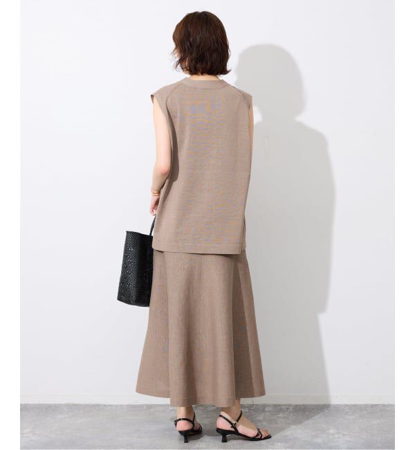 SLOBE IENA「《セットアップ対応可/予約》コットンポリ ニットジレ」|ベスト・ジレ|