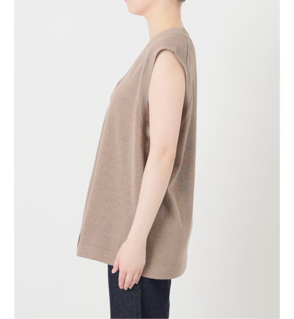 SLOBE IENA「《セットアップ対応可/予約》コットンポリ ニットジレ」|ベスト・ジレ|