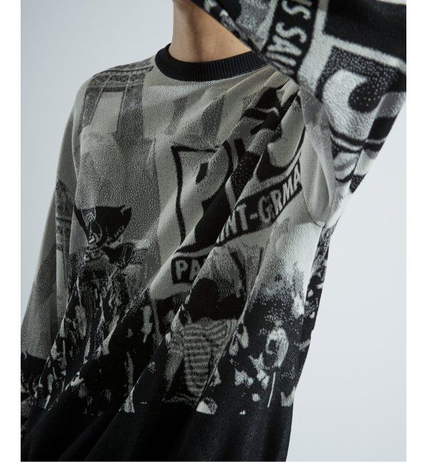 Paris Saint-Germain「【Paris Saint-Germain / パリ・サン＝ジェルマン】 JP Photograph JQ KNIT」|ニット・セーター|ブラック