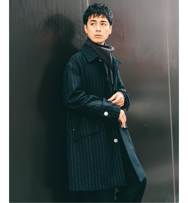 EDIFICE「MACKINTOSH(マッキントッシュ) 別注 HUMBIE/ハンビー SL &rdquo;ストライプ&rdquo;」|ステンカラーコート|